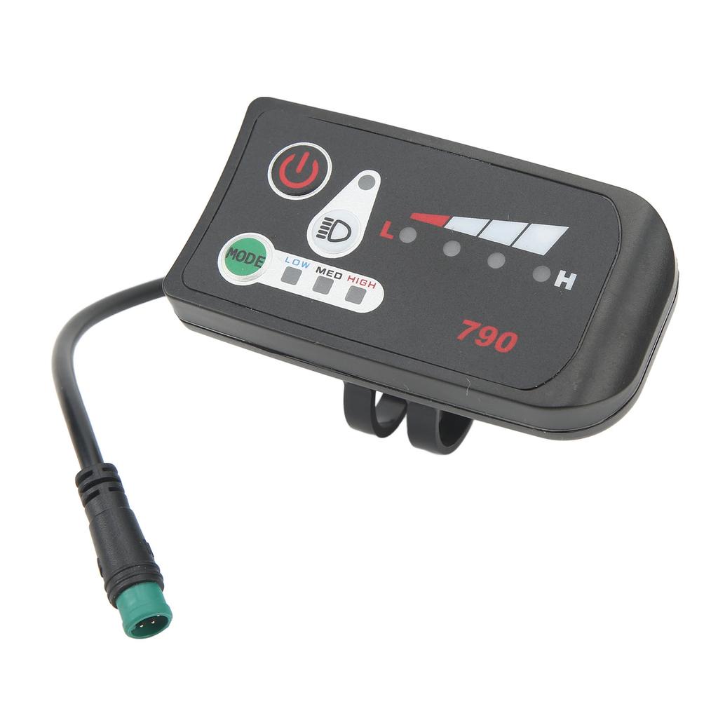 LED-Power-Display-Panel für Elektrofahrrad, Modifikations-Display-Meter mit wasserdichtem 5-Pin-Stecker für 22,2 mm Lenker, 48V