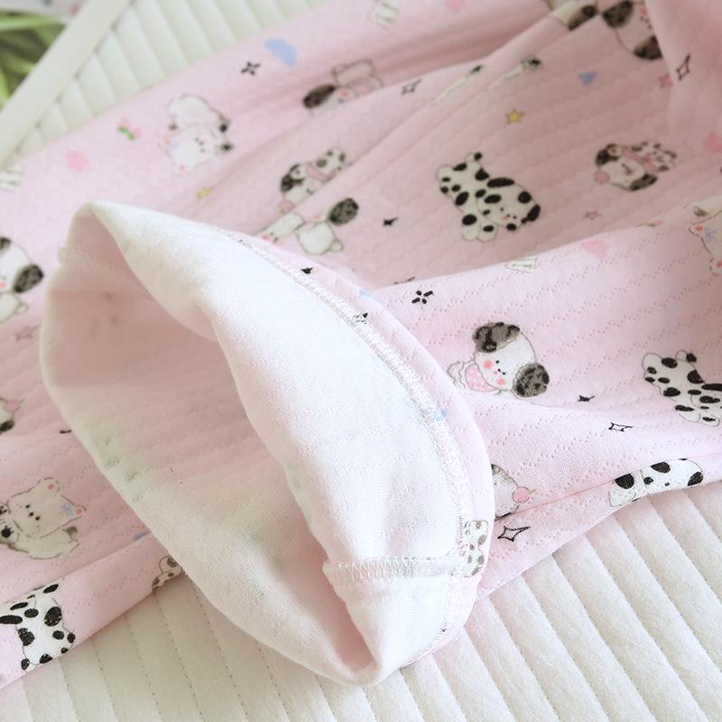 Women's Pure Cotton Soft Sleep Pants - Autumn/Winter Thin Split Hem Casual Lounge Trousers