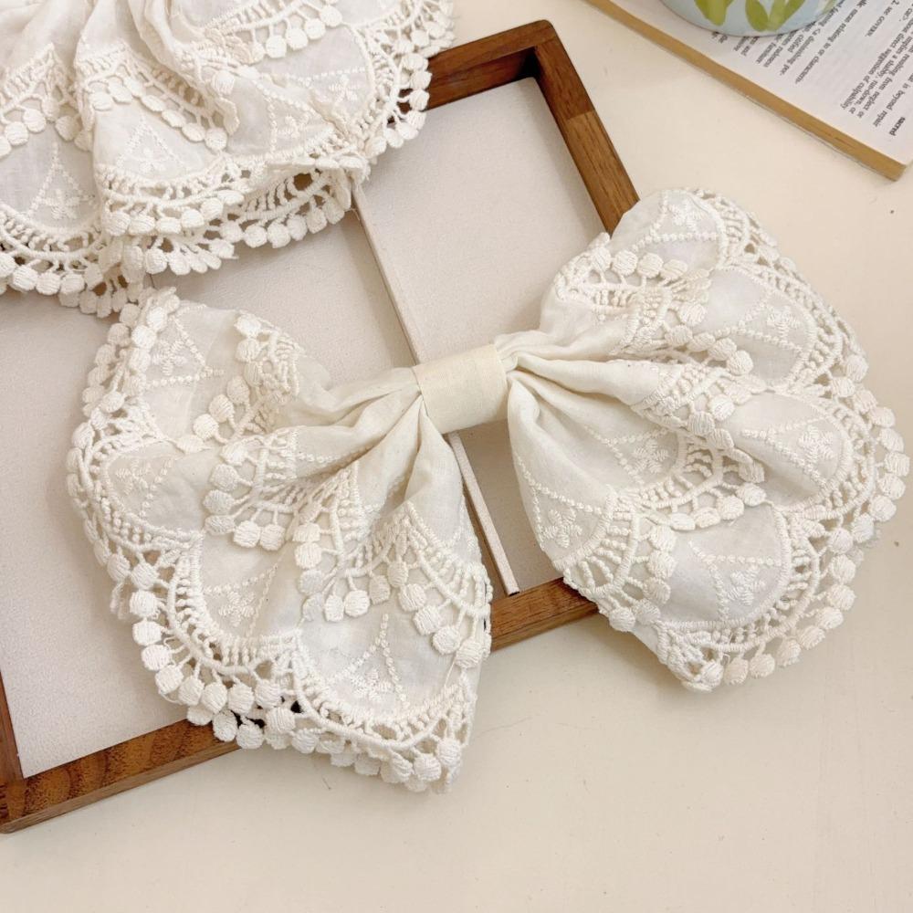 Korean Style Lace Bowknot Flower Hair Clip Ponytail Holder Hair Bands  Girls Hair Accessories
