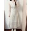 Small temperament gentle wind dress high-end floral design V-neck short sleeves slim and thin new skirt