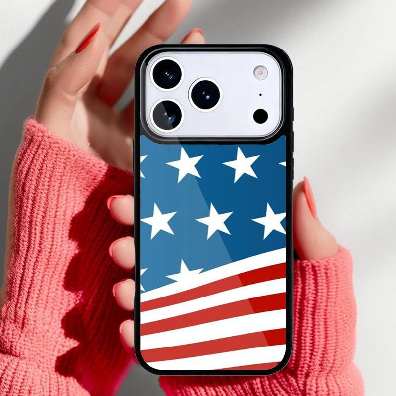 Flag American USA Flag Phone Case for iPhone 17 16 15 14 13 Pro Max Back Cover for 12 11 Pro Coque