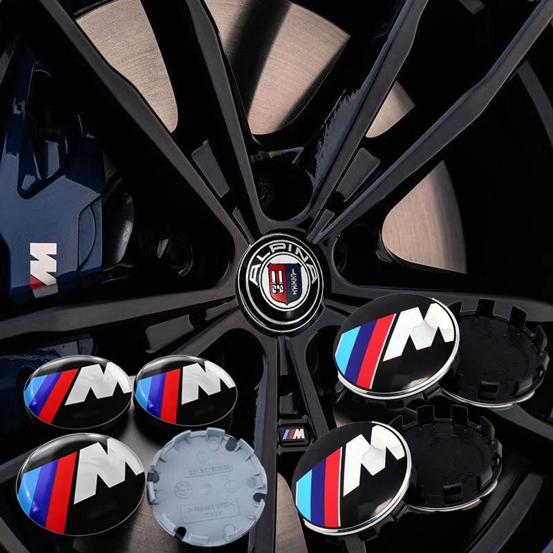 4Pcs 56mm-68mm Car Wheel Center Hub Cap Emblem For BMW M Alpina E46 E39 E53 E65 E66 G26 F30 F31 F34 G30 G70 G08 G05 G06 G01 G02