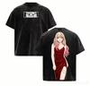My Dress Up Darling Marin Red Dress Two Side Print Washed Aesthetic T-Shirt Unisex Oversized Y2K Streetwear Cotton Graphic Tee