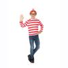 Wally Striped Wheres Top Cosplay Costume Halloween Party Props Kids Gift Adults