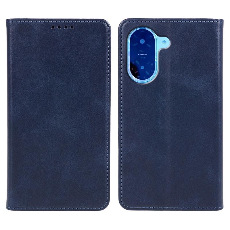 

For Xiaomi Redmi A5 4G (171.7mm)/Poco C71 4G Case Strong Magnetic PU Leather Phone Cover Calf Texture Blue