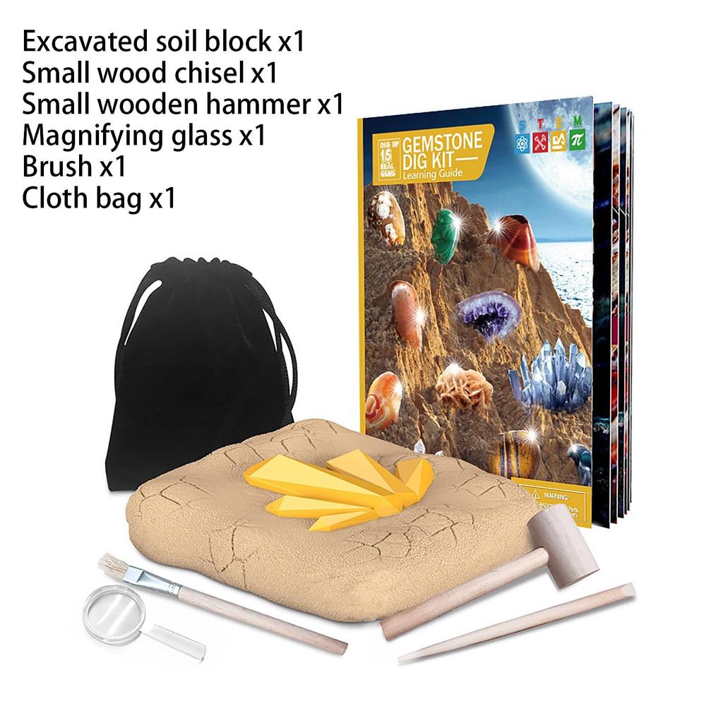 Kinder-Edelstein-Ausgrabungs-Archäologie-Set, Spielzeug, kreatives handgefertigtes DIY-Spielzeug