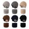 Children's Winter Snowflake Earmuffs and Scarf Set - Fleece-Lined, Thick Knit for Outdoor Cycling