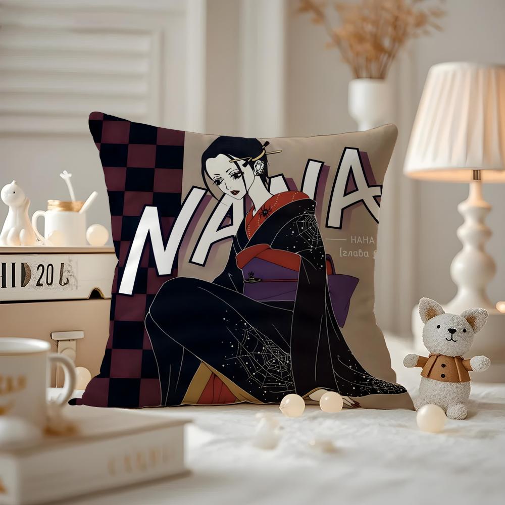 

Anime Arrival NNana Cushion Cover Antidustmite Pillowcase Invisible zipper silky short plush Sofa cushion cover 30X30cm