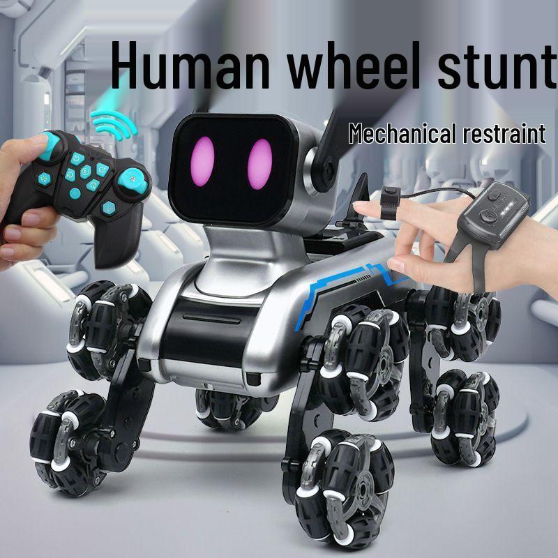 Remote-Controlled Eight-Wheeled Robot Car Toy for Kids - Hand-Sensing, Four-Wheel Drive Stunt Functionality