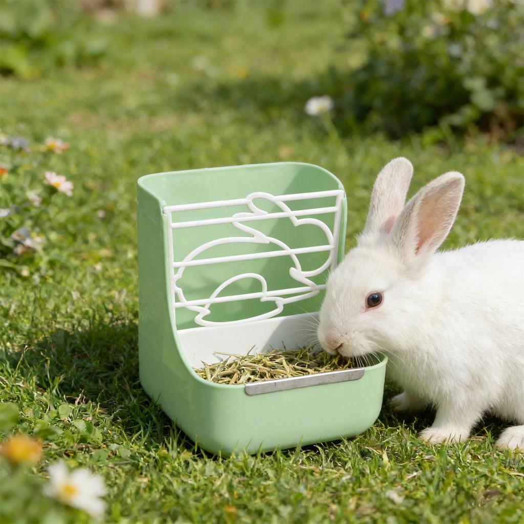 Rabbit Hay Feeder Hanging Grass Feeder Small Pet Hay Rack for Feeding Rabbits Guinea Pigs Chinchillas Accessories