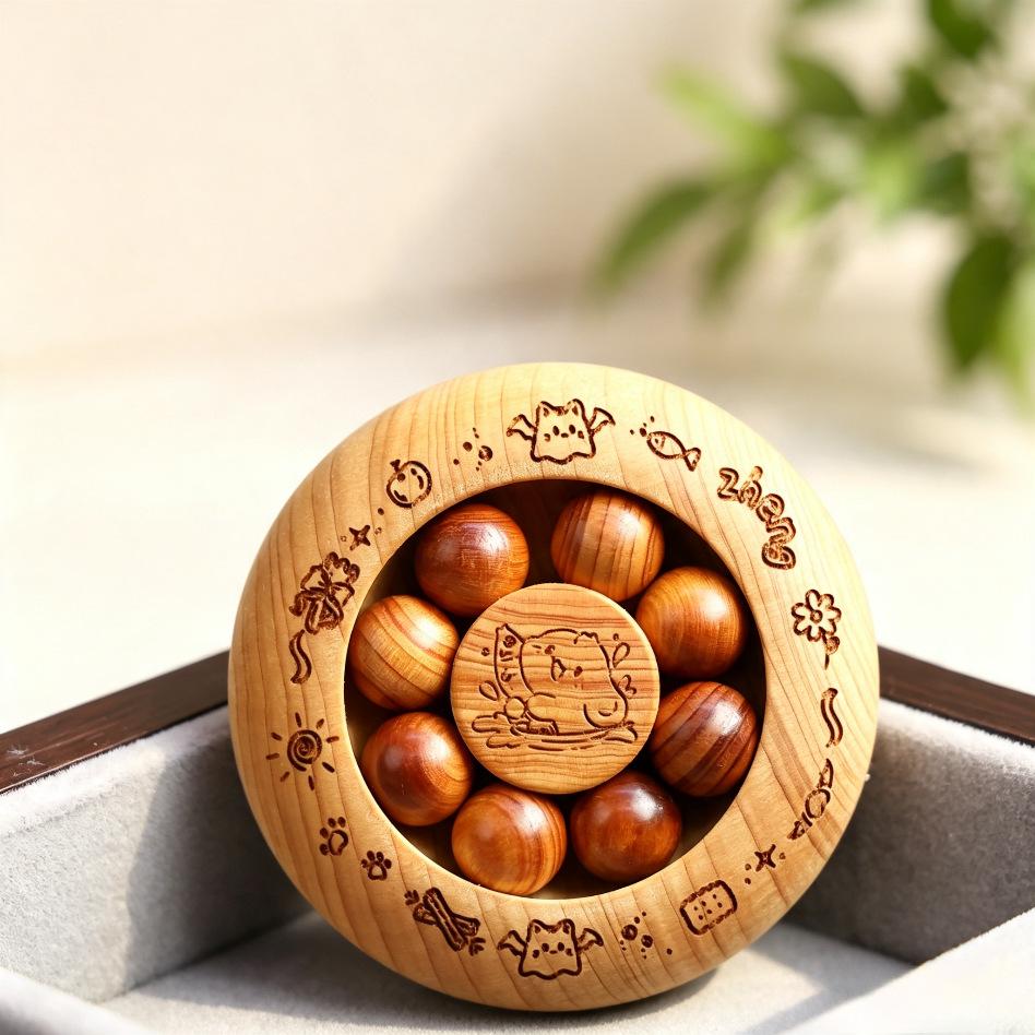 Cliff Cypress Luxury Rosewood Decompression Gyro: Handheld Wind Fire Wheel for Relaxation and Luck