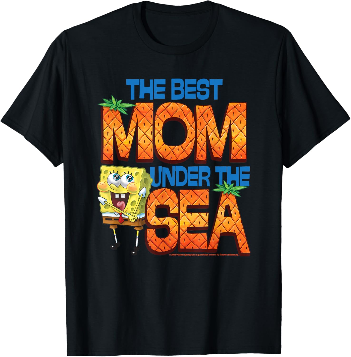 Spongebob Squarepants Mother s Day Best Mom Under The Sea T-Shirt S