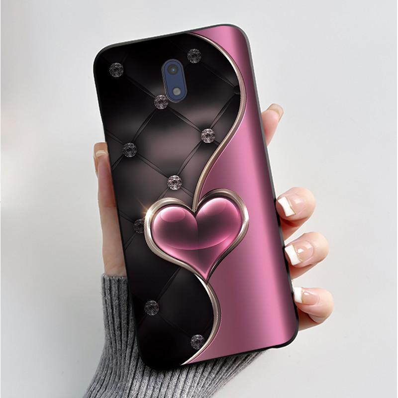 För Nokia 3 Fodral För Nokia 3.1 Fodral Lyxigt Mode Fjärilar Blommor Mjukt Smalt Svart Silikon Baksida för Nokia3 Fodral
