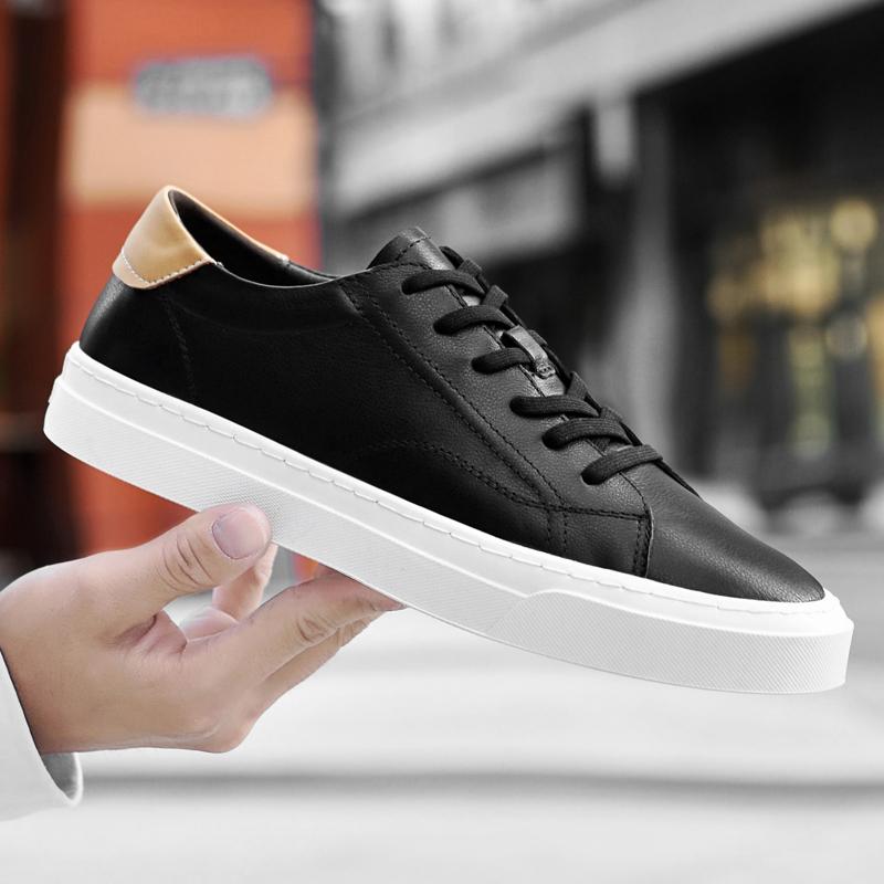 Mens Shoes Luxury Genuine Leather High-quality Tenis Casual White Sneakers For Men Comfortable Handmade Trend Outdoor Shoes Man