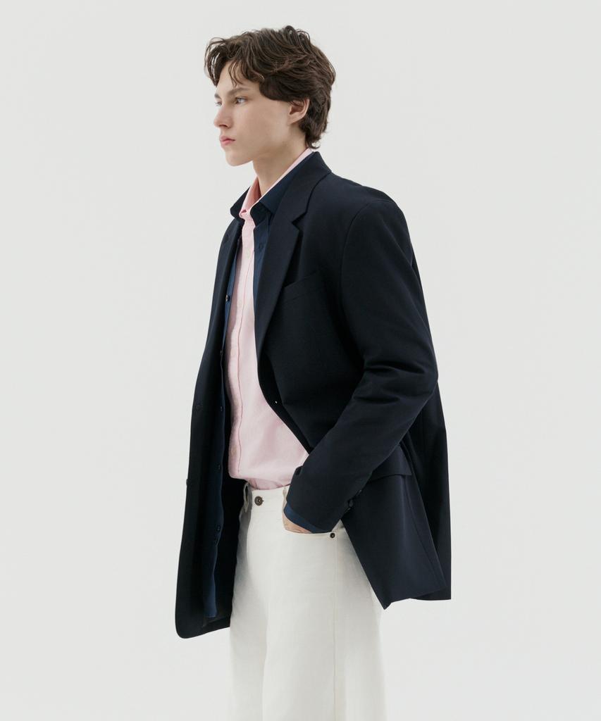 Tradclub Core Hidden Button Over-Casual Setup Suit Blazer (Black)