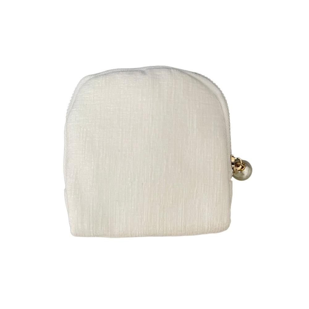 

Large Capacity Zipper Jewelry Bag Portable Jewelry Organizer Exquisite Jewelry Storage Bag Travel білий