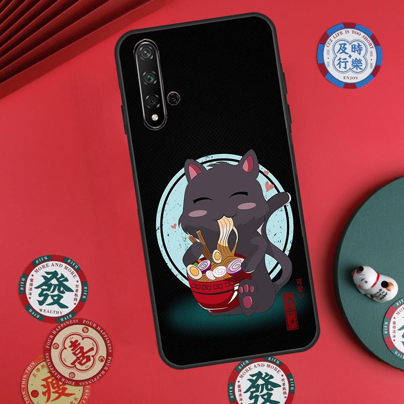 Ramen Cat Japanese Art For Huawei Nova 5T 10 9 SE 7i 8i 11i 12i Y73 Y90 Y70 Y72 Y61 Y91 P60 Pro P30 P40 Lite Case
