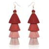 Bohemian Multi-Layer Fringed Earrings Ethnic Style Colored Ear Hooks Drooping Earrings
