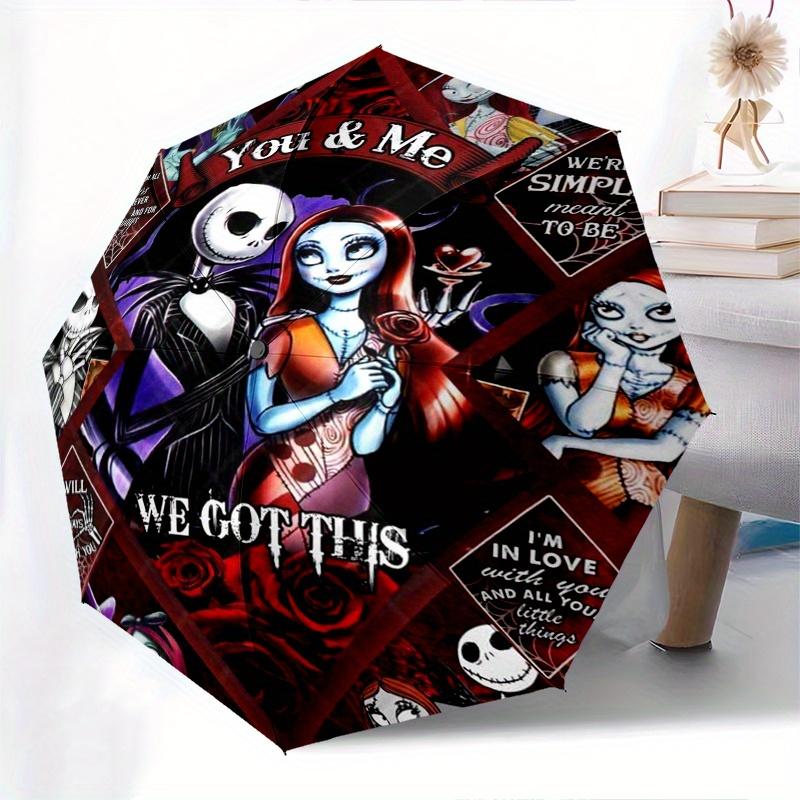 Jack and Sally Nightmare Before Christmas You and Me Automatic Opening and Closing Folding - A Good Choice for Gifts, Fashionable and Conven