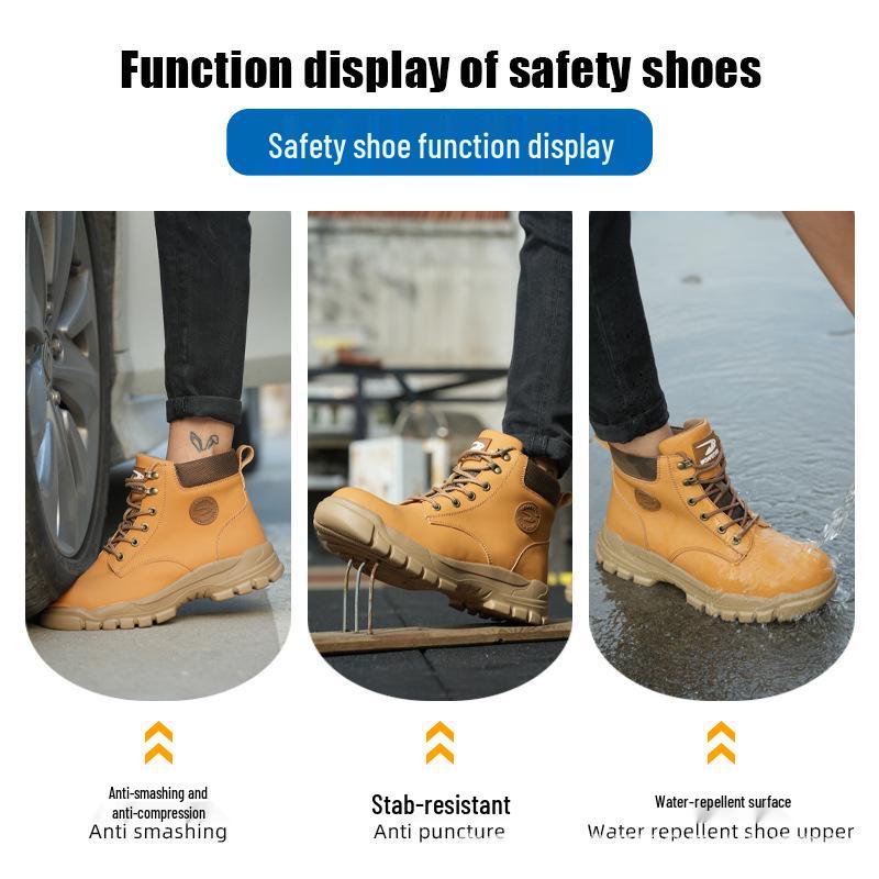 Cross-Border Winter Men's Lightweight Protective Shoes - Anti-Smash, Anti-Puncture, Comfortable & Durable for Long Wear