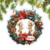 Christmas Decorations Indoor Hangable Festive Ornaments For Christmas Tree Pendants 2D Acrylic Santa Claus For Indoor Outdoor