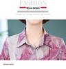 Summer Silk Printed Loose-Fit Blouse for Middle-Aged and Elderly Women, Plus Size Mulberry Silk Top