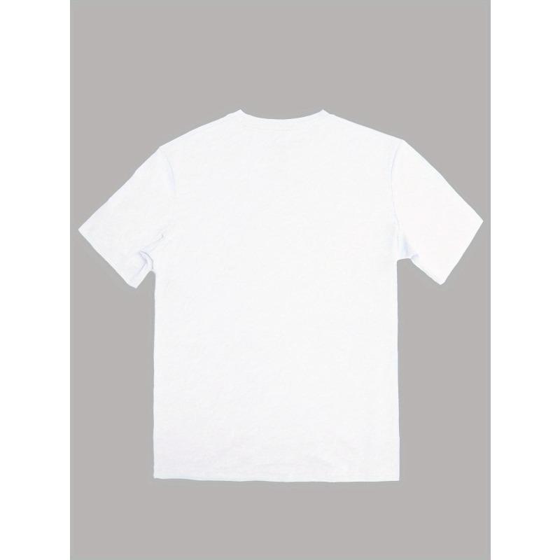 Plus Size 'Fish On' Print Men's T-Shirts, Casual Crew Neck Short Sleeve Tee Loose Summer Tops, Men's Fashion Clothing