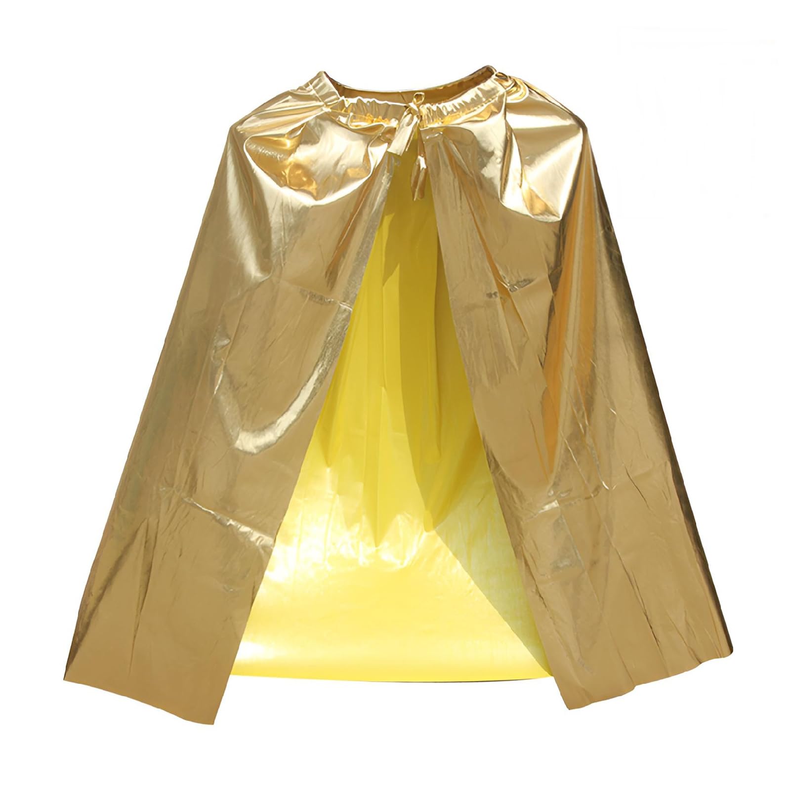 ZERONOWA Kids  Sparkly Mantle Cape for Halloween, Cosplay, and Costume Parties (Gold)
