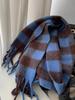 New scarf women's autumn and winter color matching Qiandongge warm scarf Korean version fashionable versatile fringed shawl
