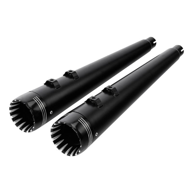 Motorcycle 4" Megaphone Tappered Slip On Dual Exhaust For Harley Road King Glide 1995-2016