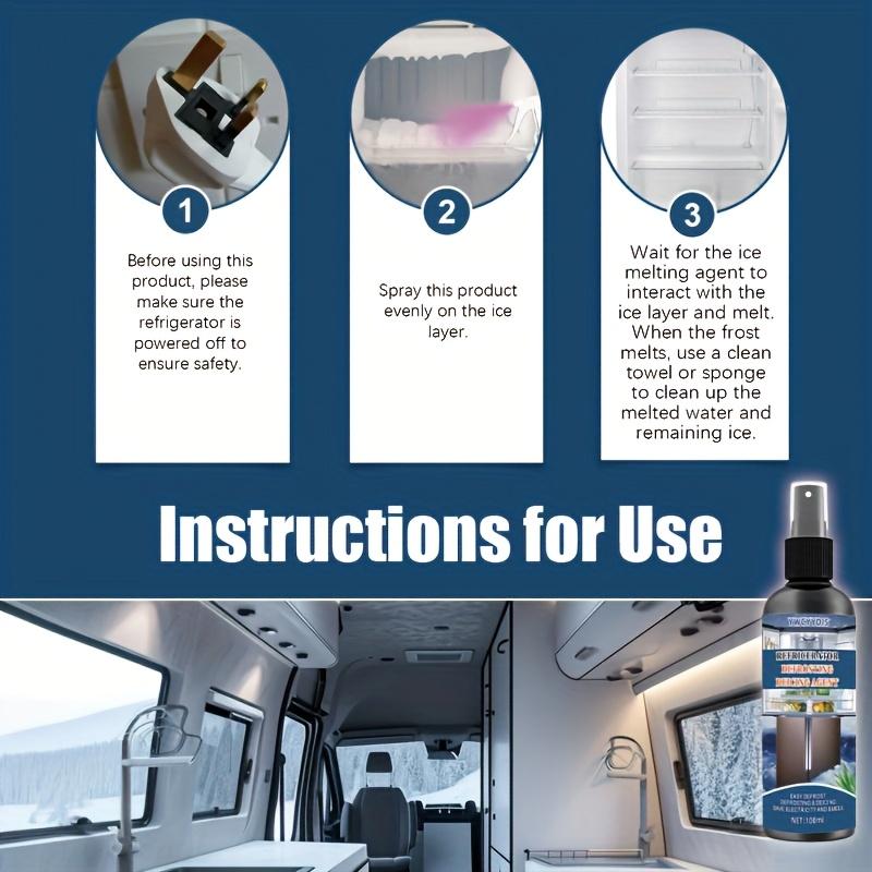 Quick-Freeze Refrigerator Deicer - Safe for Food, Easy Ice & Stain Removal, No Power Needed- for Quick Defrosting,100ml