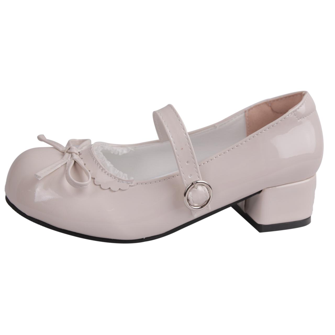 

Модные туфли с большим бантом на голове, милые женские туфли на каблуках, туфли Мэри Джейн на платформе, туфли в стиле Лолиты на каблуках, туфли-лодочки в японском стиле, винтажные туфли для девочек на высоком каблуке 35 бежевый