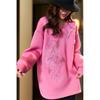 Retro Embroidered Round Neck Hoodie for Women in Spring and Autumn Large Size New Chinese Style Fashionable Loose and Slim Top