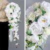 Tassels Water Droplet Bouquets Waterfall Bouquets Elegant Beautiful Flowers for Bride's Wedding Ceremony