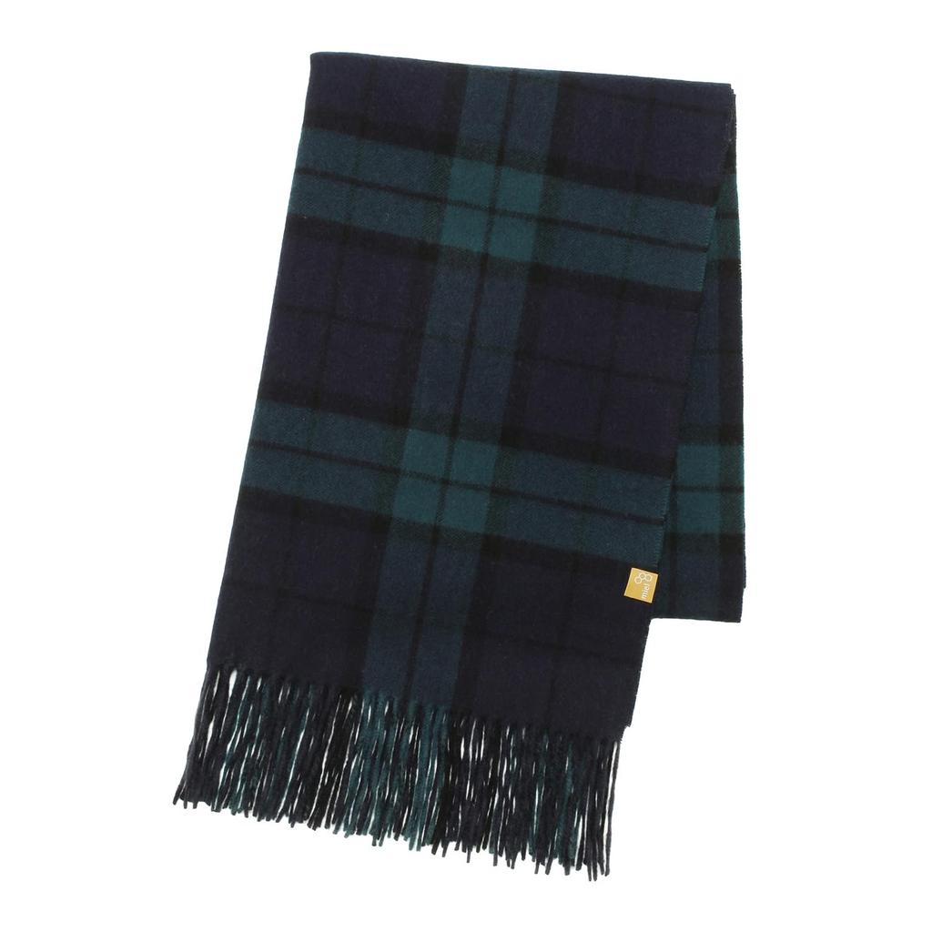 Moonbat miel Kaschmir Kaschmir Karo 60cm Breit x 190cm Warm zum Verschenken für Kaschmir Marineblau 100% Schal, Damen, Waschbar, Groß, Dick, Stola, Muster,