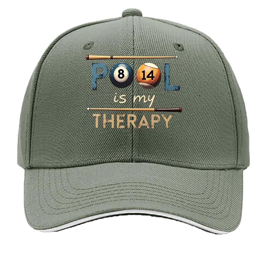 UnisexS Casual Baseball Cap with Pond is My Relax Design Billiard Cue Graphic Fabric Light Sandwich Baseball Cap
