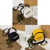 Canvas Small Circle Bag With Zipper Closure For Casual Daily Use Womens Fashion