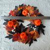 Halloween Harvest Festival Autumn Colors Wreath Pumpkin Berry Door Vine Ring Thanksgiving Door