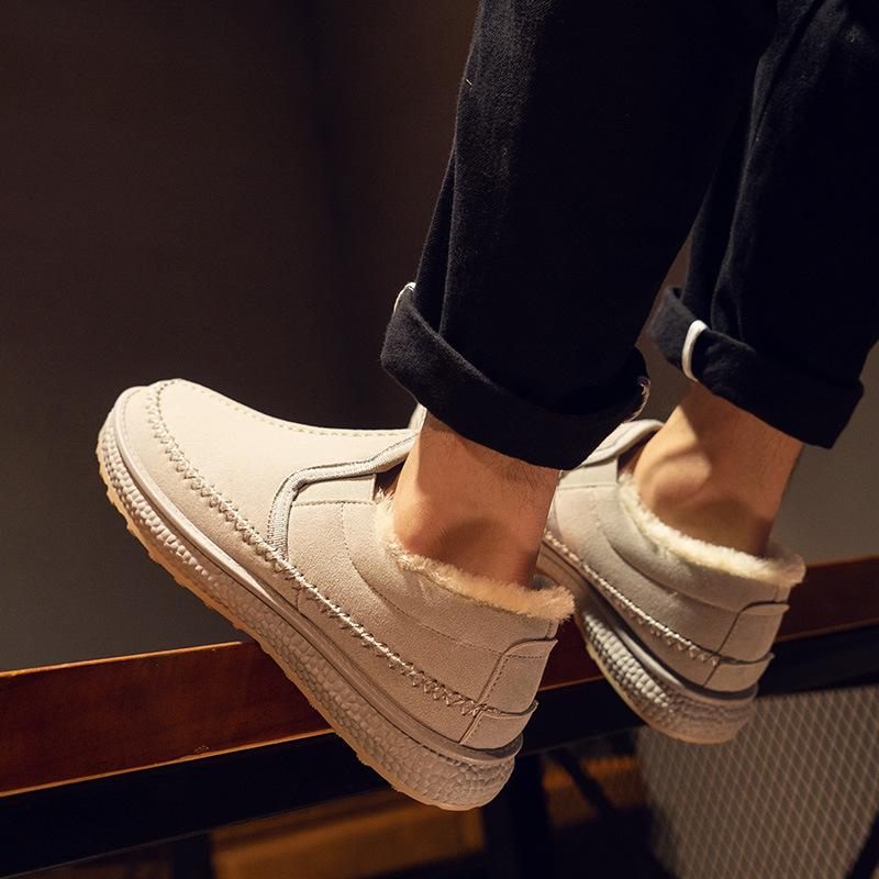 Fashion Snow Boots Men's 2024 New Style Plus Velvet Warmth and Thick Low-cut Men's Non-slip and Waterproof Winter Shoes Fashion Casual