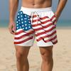 Men's Flag 4th of July U.S. 250th Anniversary American Flag Swim Trunks Board Shorts
