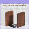 Black Walnut Wooden Bookend With Movable Design For Office Desk Organization