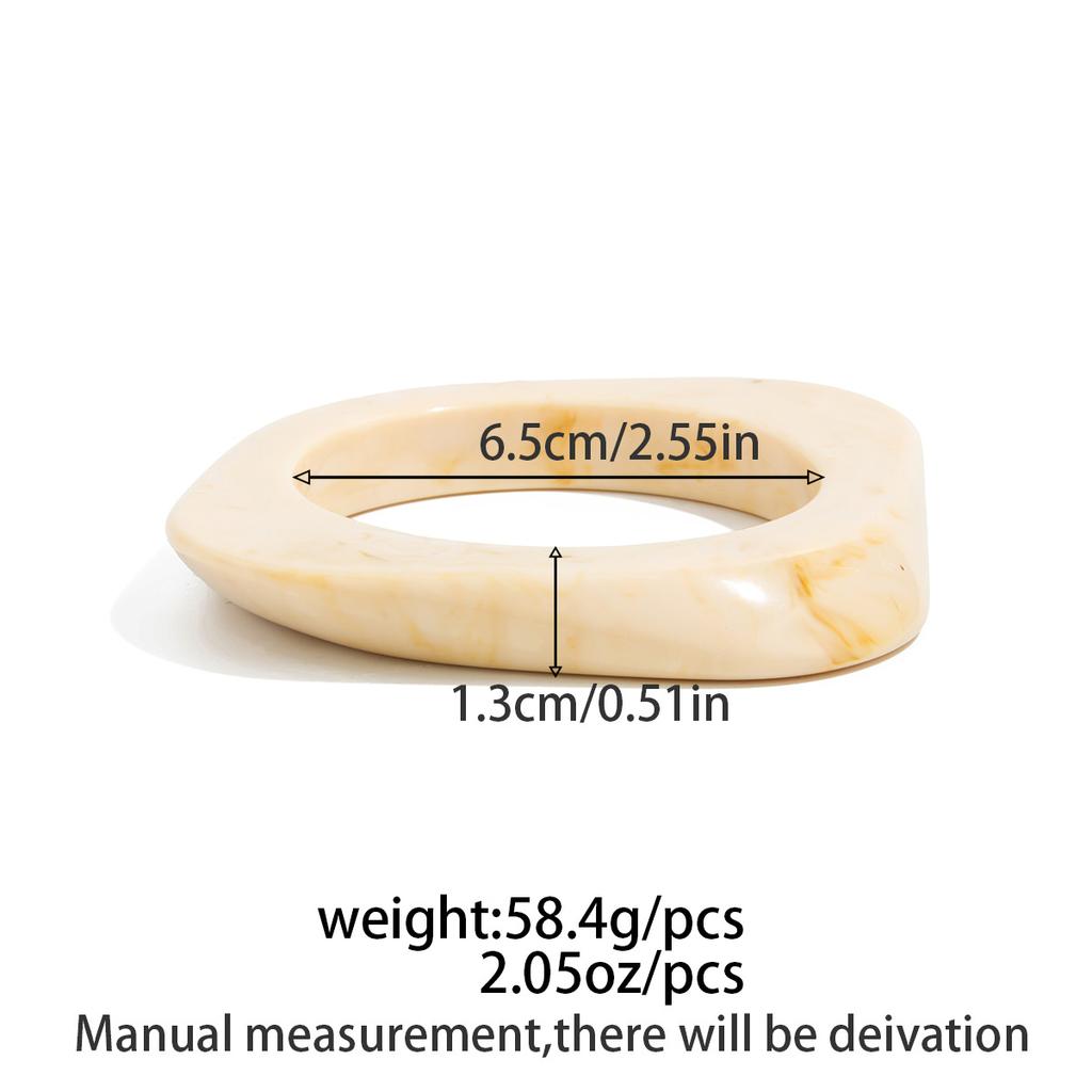 Mote Vintage Gjennomsiktig Resin Chunky Armbånd Geometrisk Uregelmessig Elastisk Bredt Armbånd Armbånd for Kvinner Menn Luksuriøse Estetiske Smykketilbehør