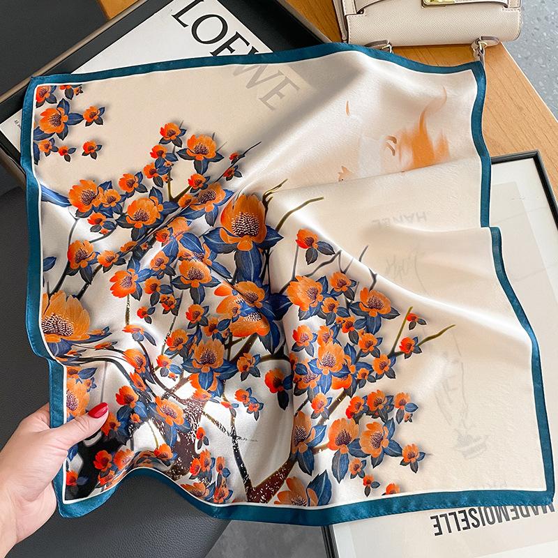 53 * 53 cm Mulberry Silk Lite firkantet skjerf Multifunksjonelt Profesjonell motedekorasjon Silkeskjerf for vår- og høstvarmesjal