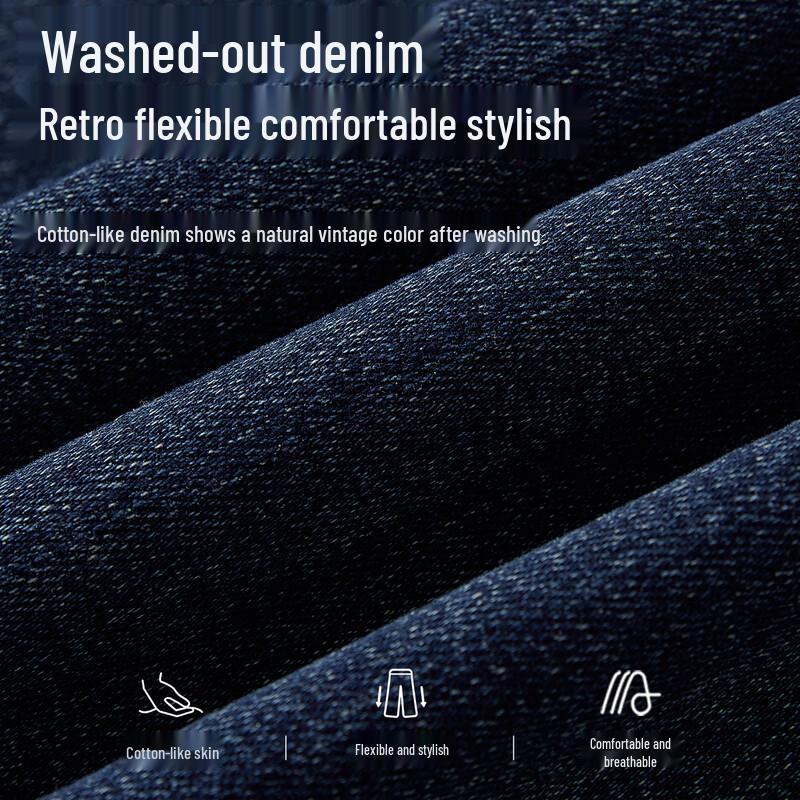 Xiangying Women's Retro Slim-Fit Bootcut Washed Jeans