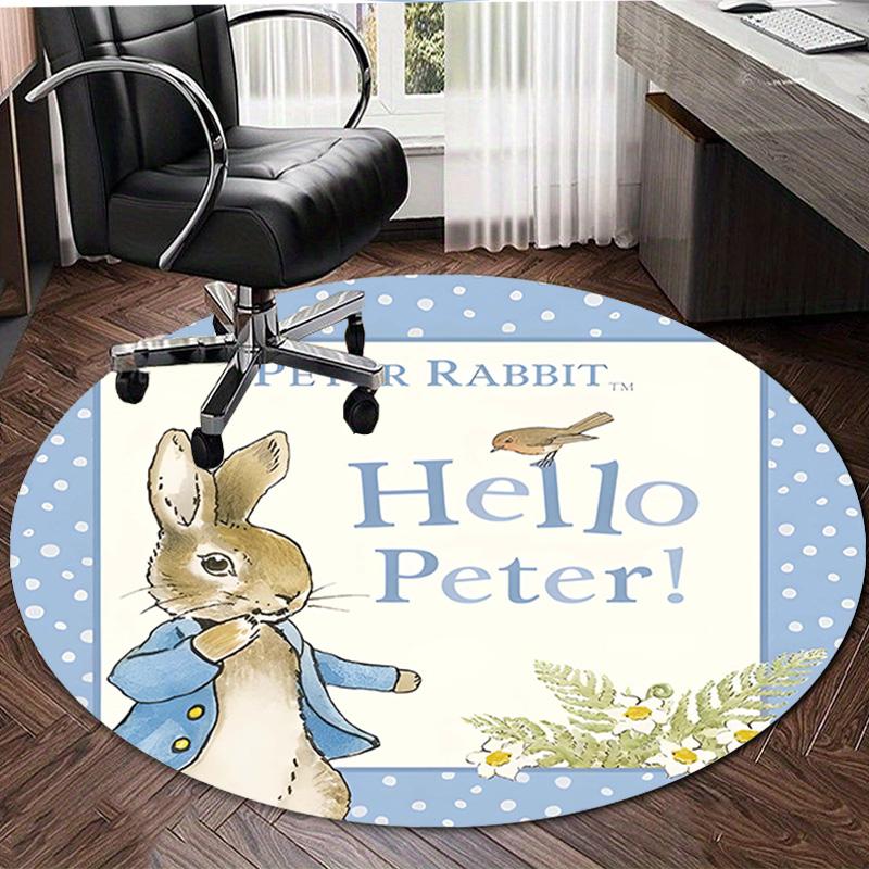 1pc Peter Rabbit1 Design Printed Area Round Carpet for Bedroom Living Room Home Decor Rugs Mat Non Slip Mat Rug for Bedside