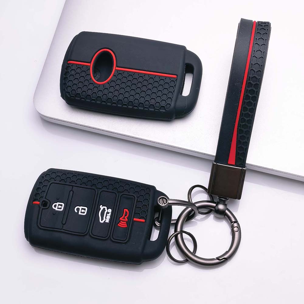 Key Fob Cover for Hyundai with Keychain Anti-Scratch Guard Shockproof Protection Soft Grip Texture Responsive Button Touch Dust Resistant Cover
