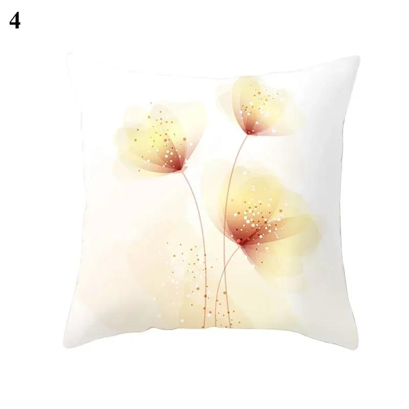 Abstract Print Flower Cushion Cover Sofa Seat Pillowcase Living Room Home Decorative Accessories Pillow Cases 45X45Cm
