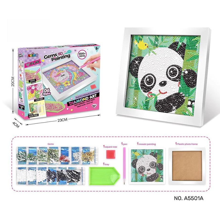 

Набор для рисования стразами своими руками с рамкой Креативный мультяшный арт Подарок для детей Panda