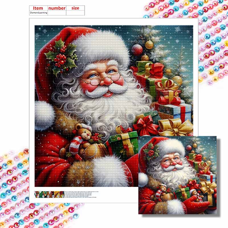 New Arrival 5D DIY Full Circle Diamond Painting "Santa Claus" Embroidery Cross Stitch Home Decor Gift