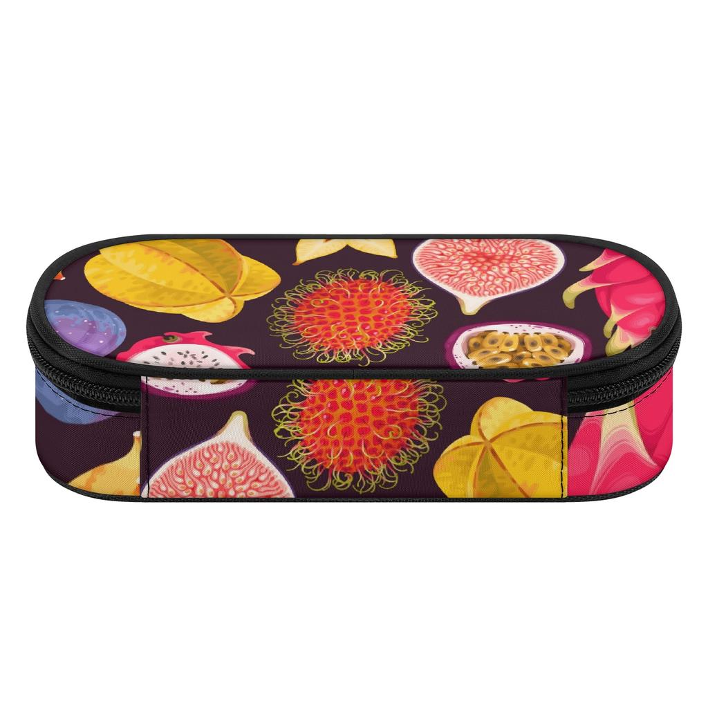 Pen Case Smooth Zipper High Capacity Durable 300D Polyester with Main Compartment Mesh Pocket and Pen Slots for Students